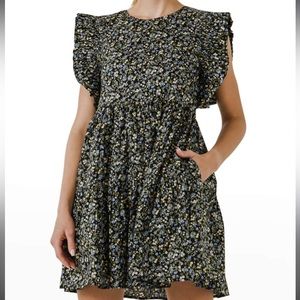 English Factory Ruffle Babydoll Dress